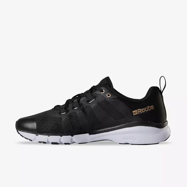 Black / Gold / White Salming Enroute 2 Women's Running Shoes | IE-36852