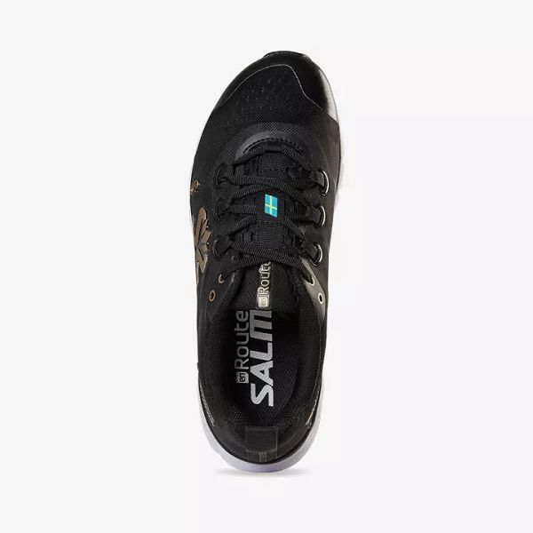 Black / Gold / White Salming Enroute 2 Women's Running Shoes | IE-36852