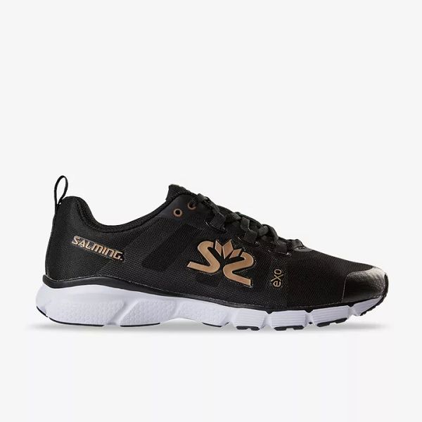 Black / Gold / White Salming Enroute 2 Women\'s Running Shoes | IE-36852