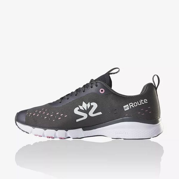 Black / Grey / White Salming Enroute 3 Women's Running Shoes | IE-698301