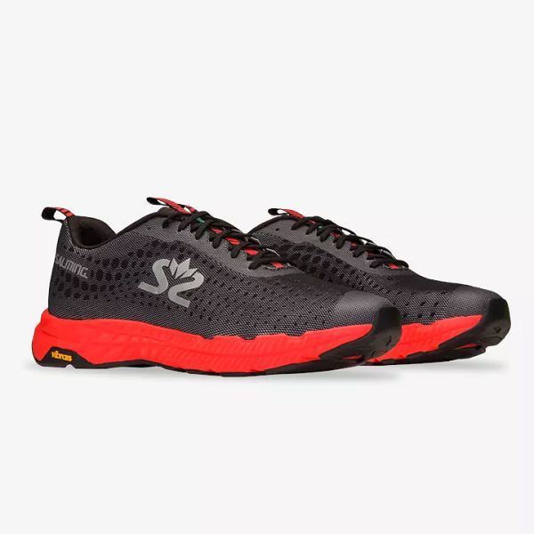 Black / Orange Salming Greyhound Men's Running Shoes | IE-27136