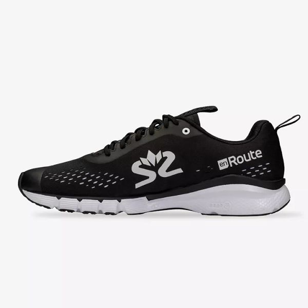 Black / White Salming Enroute 3 Men's Running Shoes | IE-237581