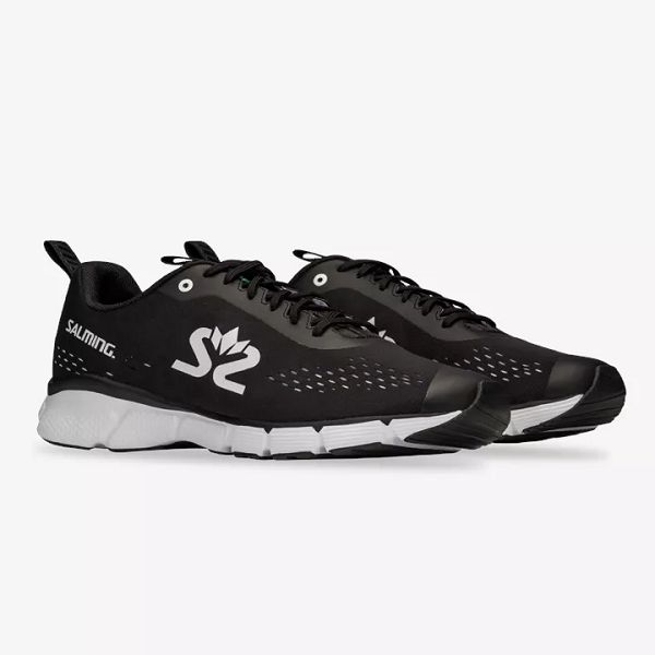 Black / White Salming Enroute 3 Men's Running Shoes | IE-237581