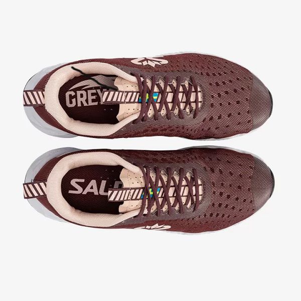 Brown / White Salming Greyhound Women's Running Shoes | IE-538069