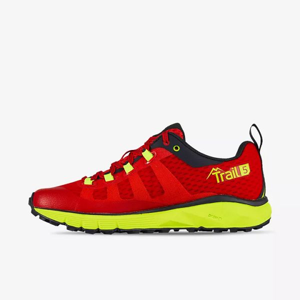 Red / Black / Yellow Salming Trail 5 Women's Trail Shoes | IE-473589