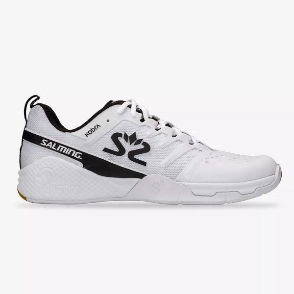 White / Black / Brown Salming Kobra 3 Men\'s Squash Shoes | IE-607341