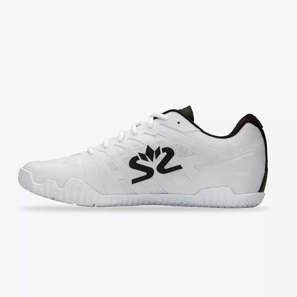 White / Black Salming Hawk 2 Men's Squash Shoes | IE-621587