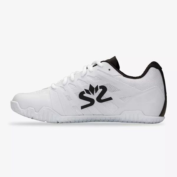 White / Black Salming Hawk 2 Women's Squash Shoes | IE-164052