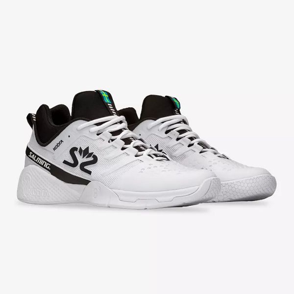 White / Black Salming Kobra Mid 3 Men's Squash Shoes | IE-705864