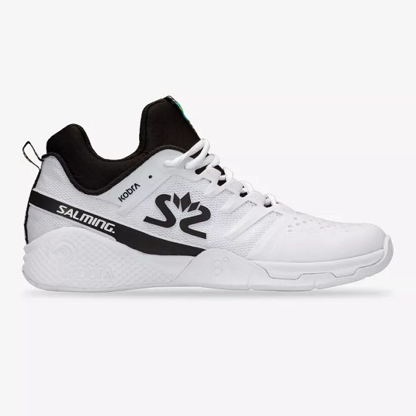 White / Black Salming Kobra Mid 3 Men\'s Squash Shoes | IE-705864