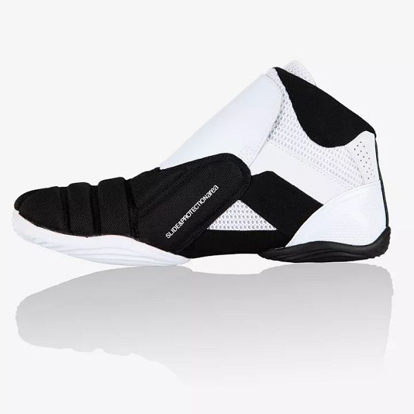 White / Black Salming Slide 5 Goalie Men's Squash Shoes | IE-925187