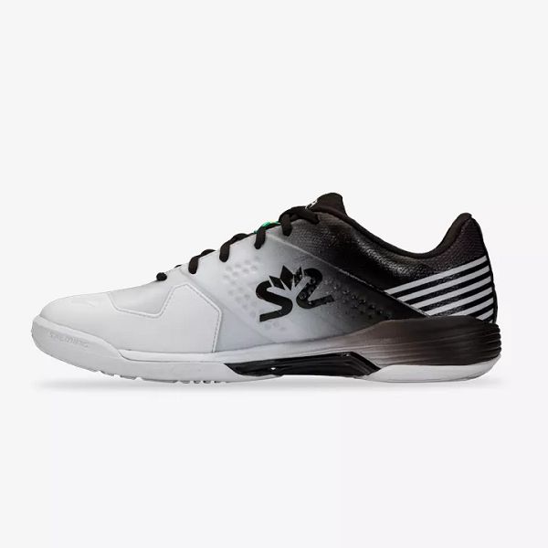 White / Black Salming Viper 5 Men's Squash Shoes | IE-512963