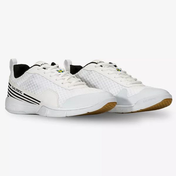 White / Black Salming Viper Sl Men's Squash Shoes | IE-723089