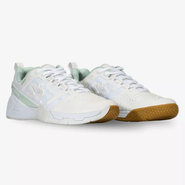 White / Green / Brown Salming Kobra 3 Women's Squash Shoes | IE-947052