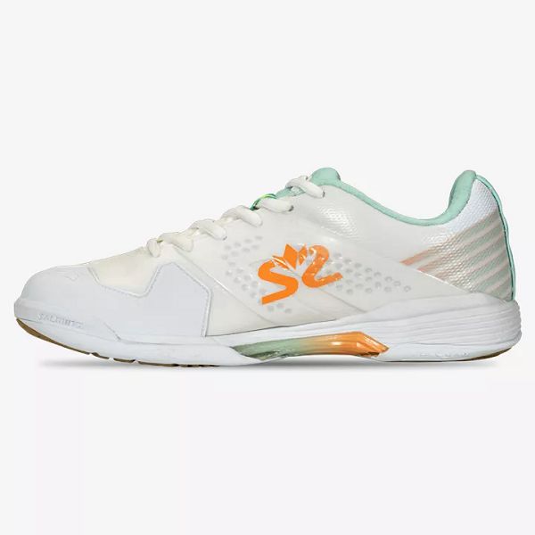 White / Green / Orange Salming Viper 5 Women's Squash Shoes | IE-721645