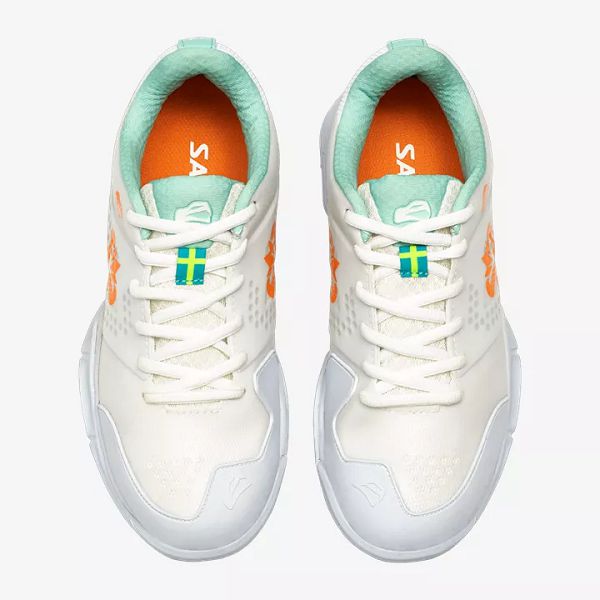 White / Green / Orange Salming Viper 5 Women's Squash Shoes | IE-721645