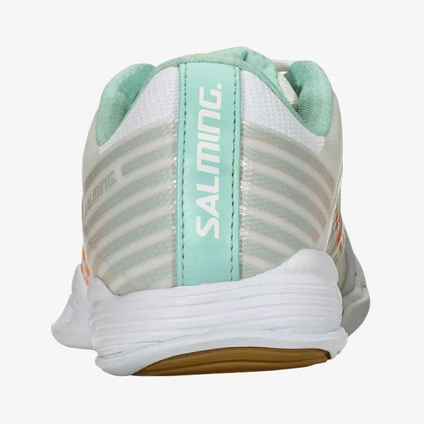 White / Green / Orange Salming Viper 5 Women's Squash Shoes | IE-721645