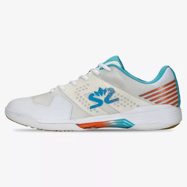 White / Orange / Blue Salming Viper 5 Men's Squash Shoes | IE-130296