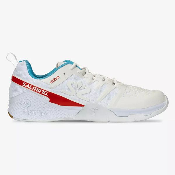 White / Red / Blue Salming Kobra 3 Men\'s Squash Shoes | IE-925713