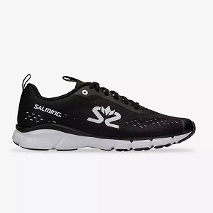 Black / White Salming Enroute 3 Women's Running Shoes | IE-274098