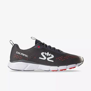 Grey / White / Orange Salming Enroute 3 Men's Running Shoes | IE-71849