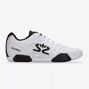 White / Black Salming Hawk 2 Men's Squash Shoes | IE-621587