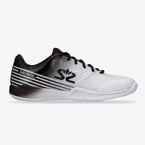 White / Black Salming Viper 5 Men's Squash Shoes | IE-512963